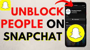 How to Unblock Someone on Snap